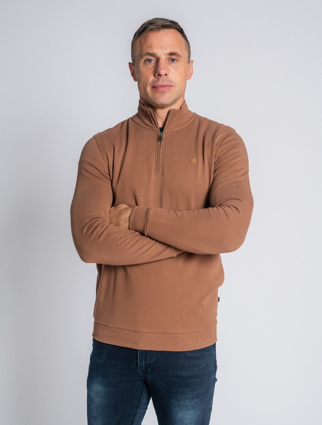 XV Kings - Eastern Quarter Zip Sweat - Brown