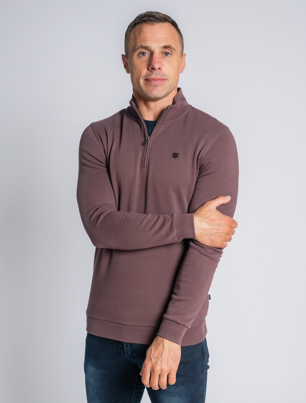 XV Kings - Eastern Quarter Zip Sweat - Dark Brown