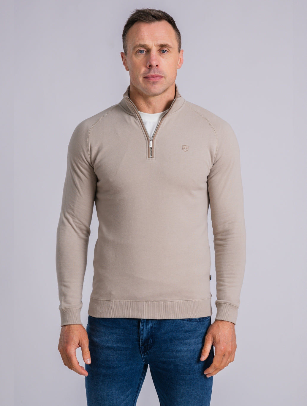 XV Kings Falcons Zip Sweatshirt in Beige