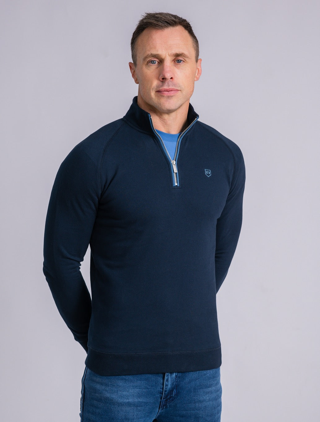 XV Kings Falcons Zip Sweatshirt in Navy