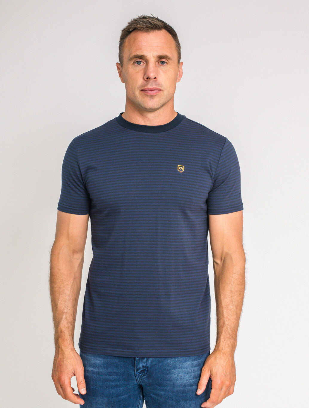 XV Kings Jaguars Stripe T-Shirt in Cobalt Stripe