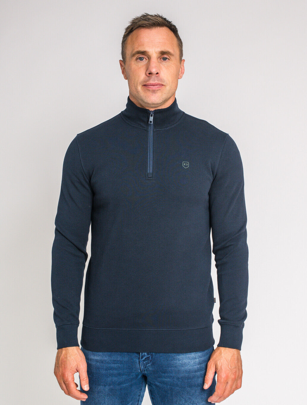 XV Kings Kilgrove Quarter Zip Sweatshirt in Admiral