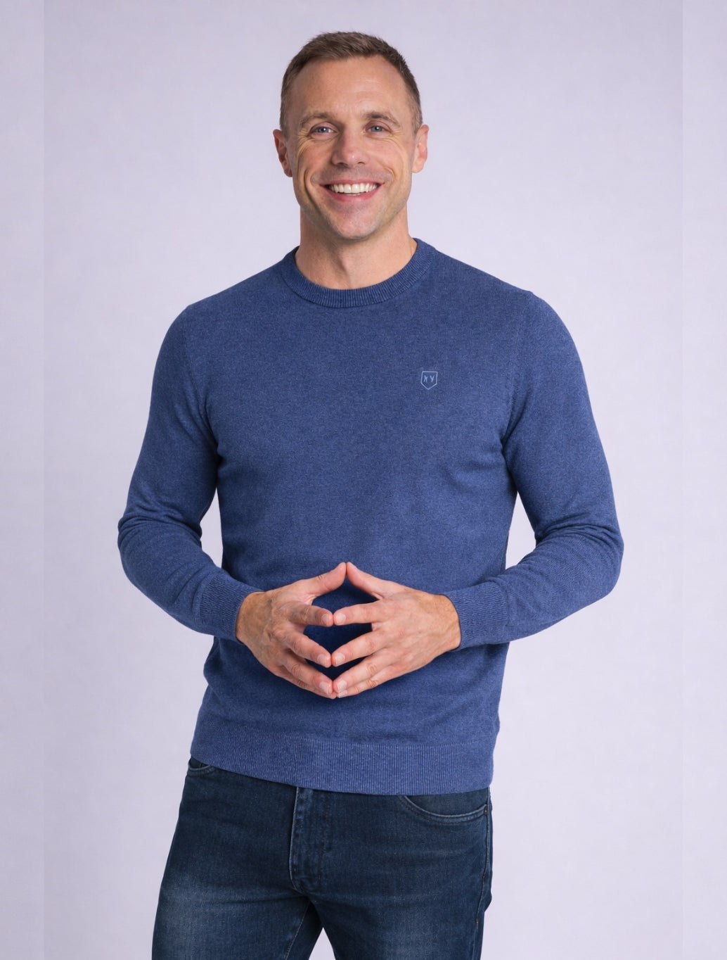 XV Kings Kinsale Crew Neck Knit in Dark Blue