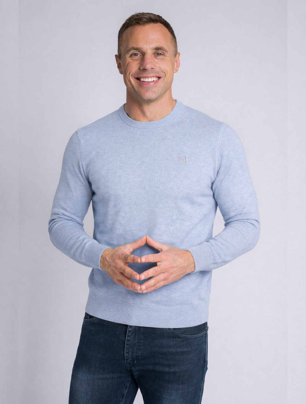 XV Kings Kinsale Crew Neck Knit in Light Blue