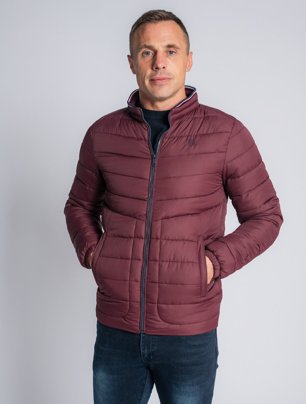 XV Kings - Sydenham Quilted Jacket - Burgundy