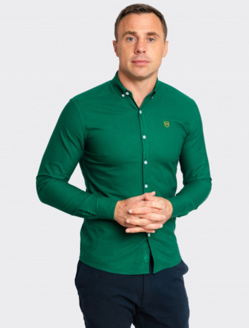 XV Kings – Tesoni Plain Fitted Shirt – Green