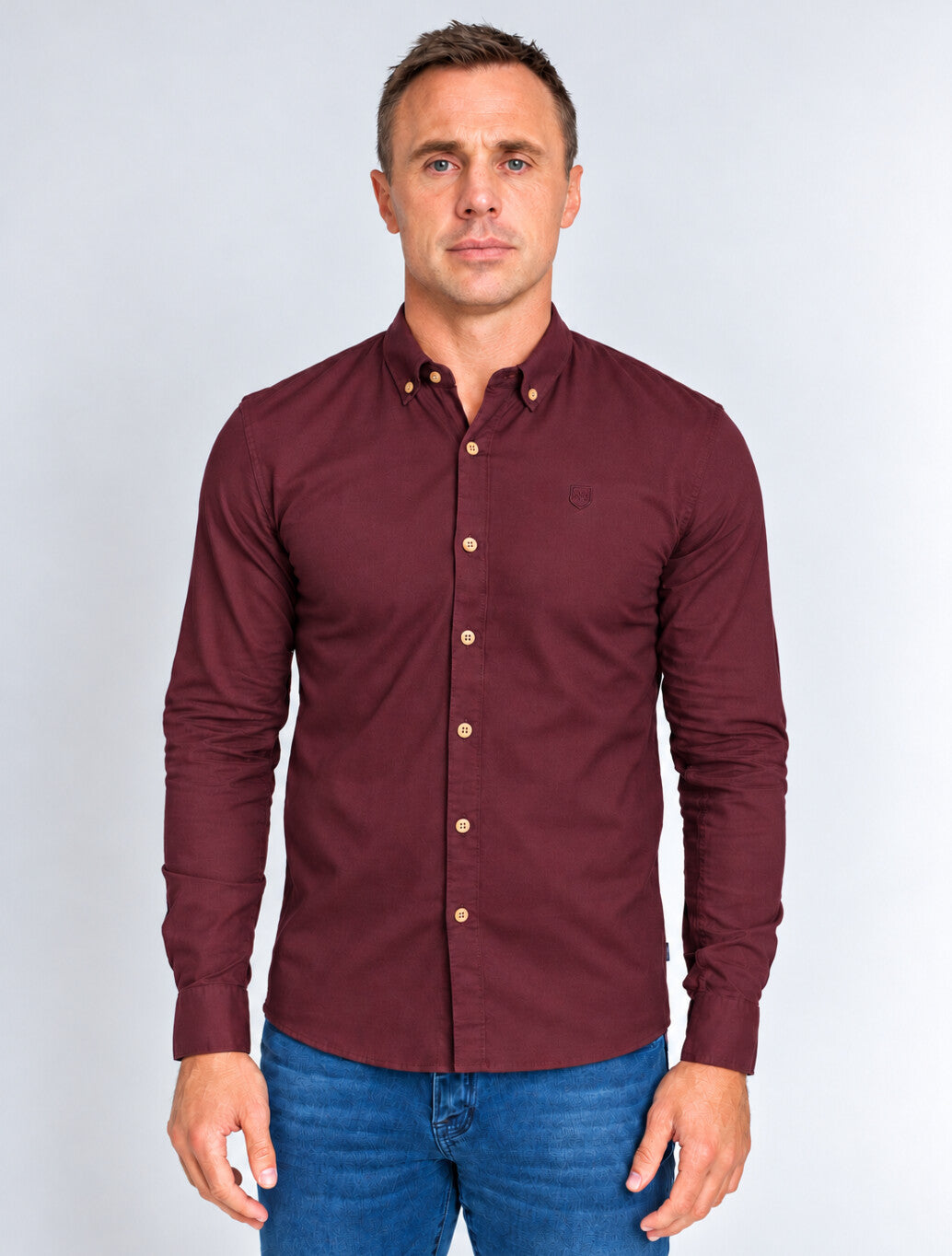 XV Kings Tesoni Slim Fit Shirt in Cracked Crimson