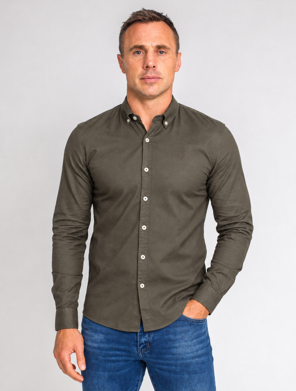 XV Kings Tesoni Slim Fit Shirt in Mossed