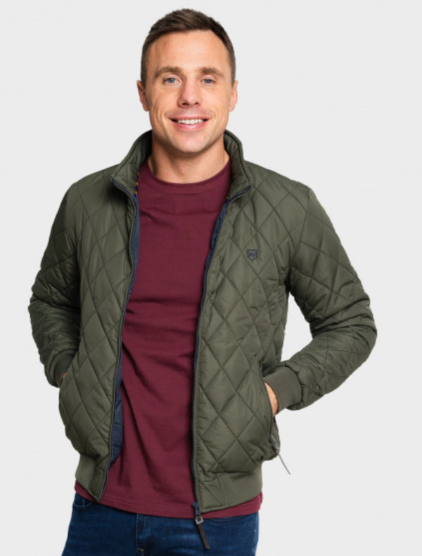 XV Kings – Comerica Quilted Bomber Jacket – Khaki