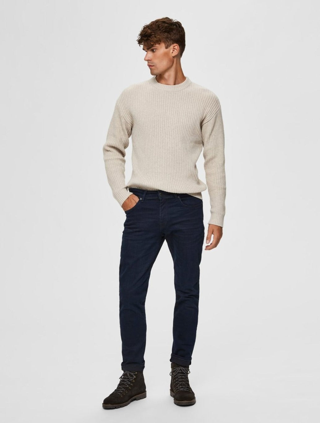Selected Homme - Scott Straight Fit Jeans - Dark Wash Denim