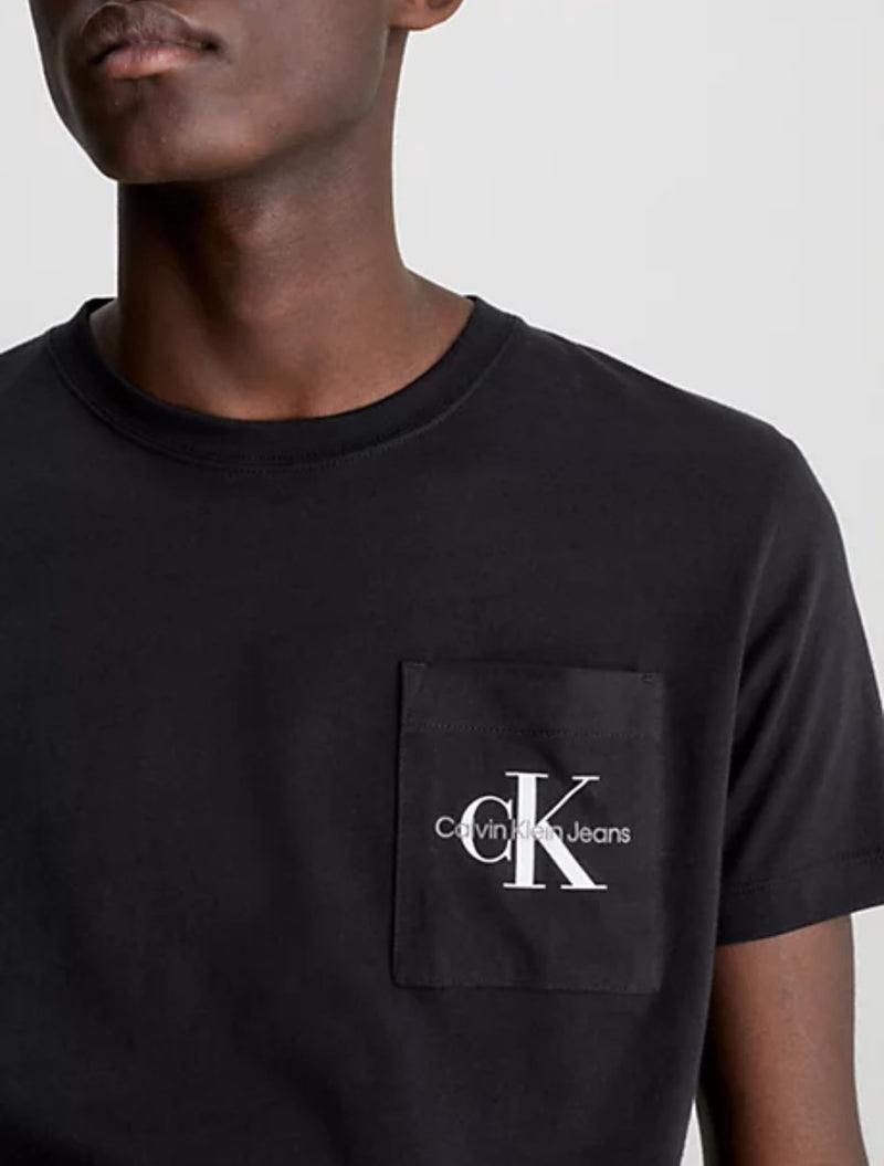 Calvin Klein - Slim Monogram Pocket T-Shirt - Black