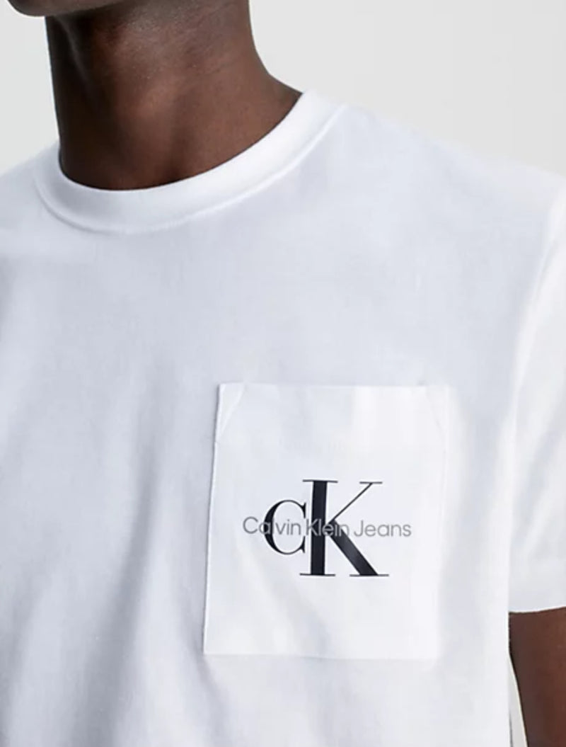 Calvin Klein - Slim Monogram Pocket T-Shirt - White