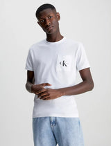 Calvin Klein - Slim Monogram Pocket T-Shirt - White