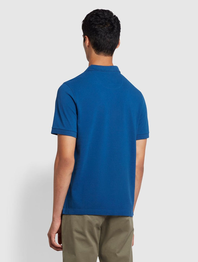 Farah - Blanes Slim Fit Organic Cotton Polo Shirt - Dark Blue