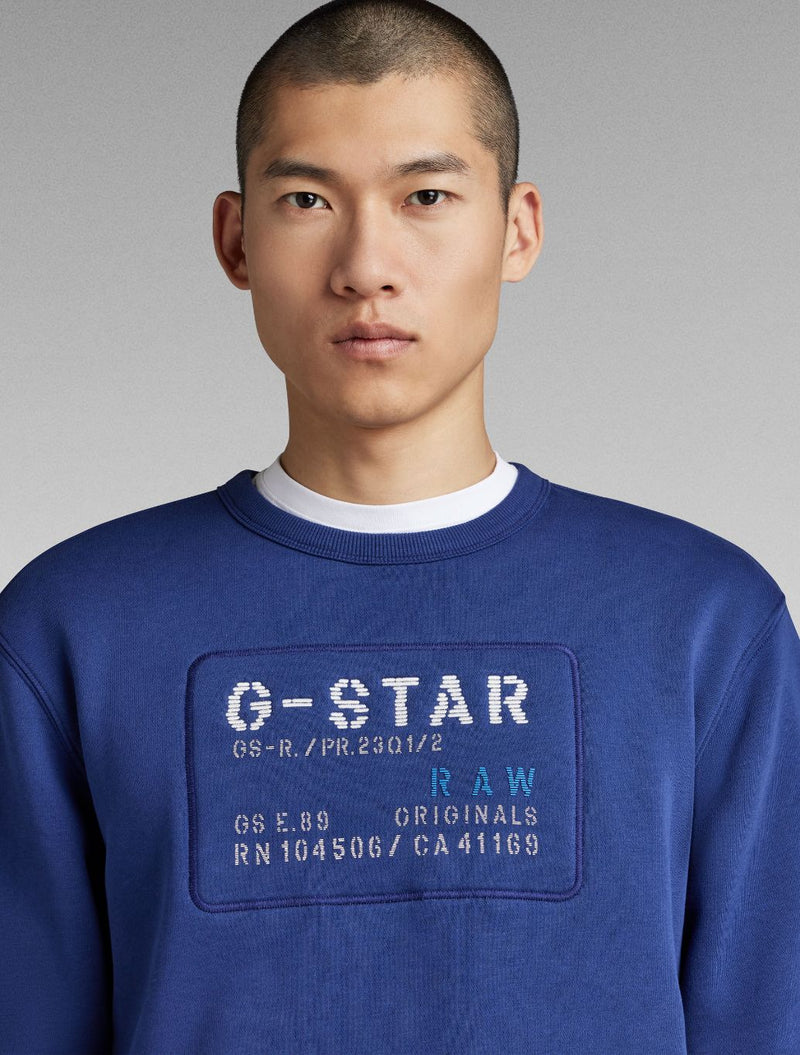 G-Star Raw - Originals Raw Sweatshirt - Petrol Blue