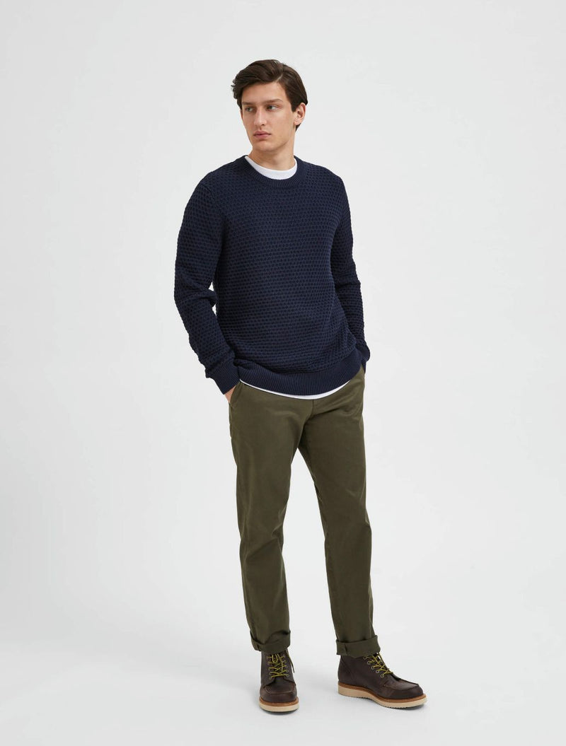 Selected Homme - Chris Crew Knit - Navy