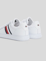 Tommy Hilfiger - Leather Stripe Trainers - White