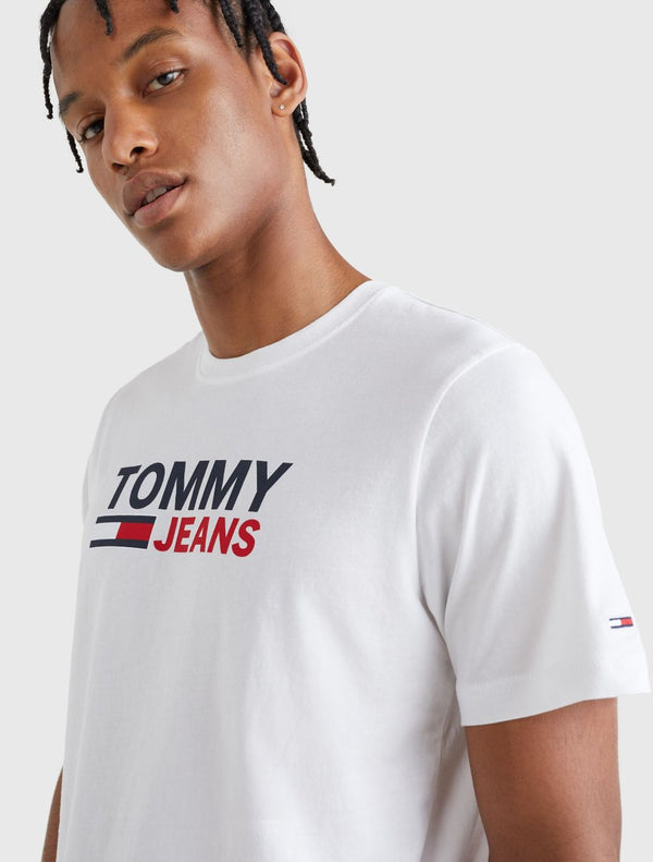 Tommy Jeans - Corp Logo T-Shirt - White