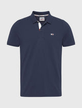 Tommy Jeans - Slim-Fit Placket Polo Top - Navy